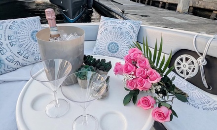 75 Min Sunset Tour for COUPLES -  Champagne and Flowers Included (6 - 7:30) - BN Boating