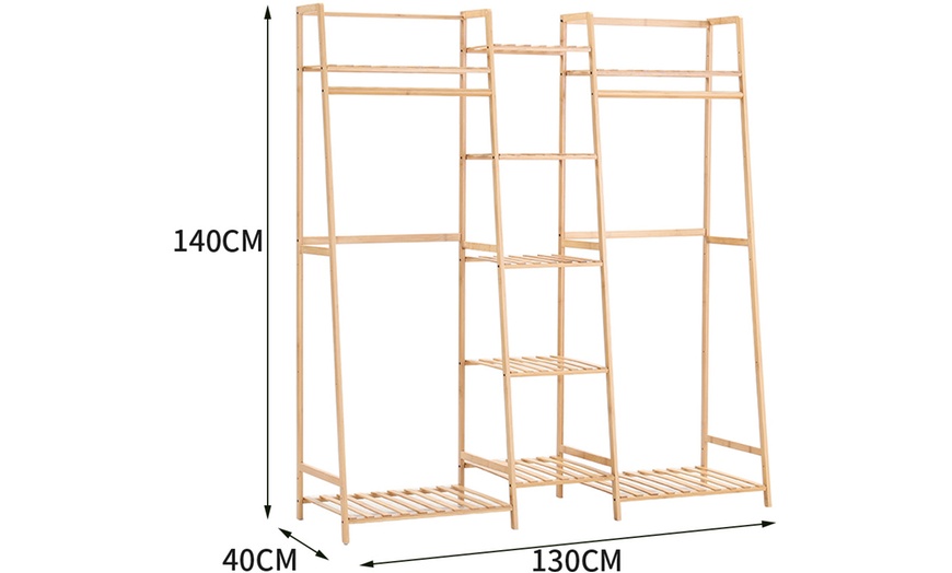 Image 13: Multi-Functional Clothes Hanging Rack Stand 