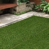 Image 2: 10-Pack Outsunny 30cm x 30cm Artificial Grass Turf in Dark Green