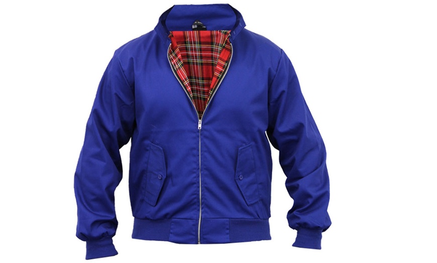 Image 9: Men's Tartan Lined Retro Bomber Jacket