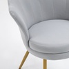 Image 5: Fluwelen schelpfauteuil