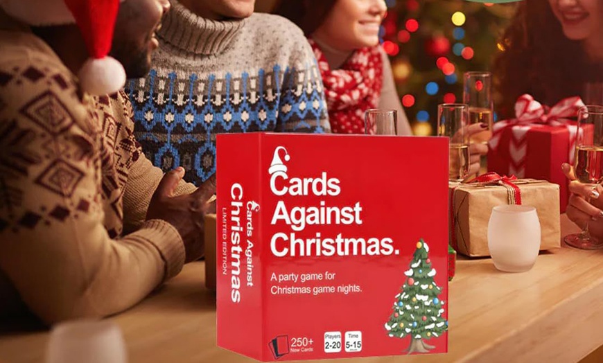 Image 1: Christmas Party Card Game: 250+ Hilarious Prompts for Family & Friends