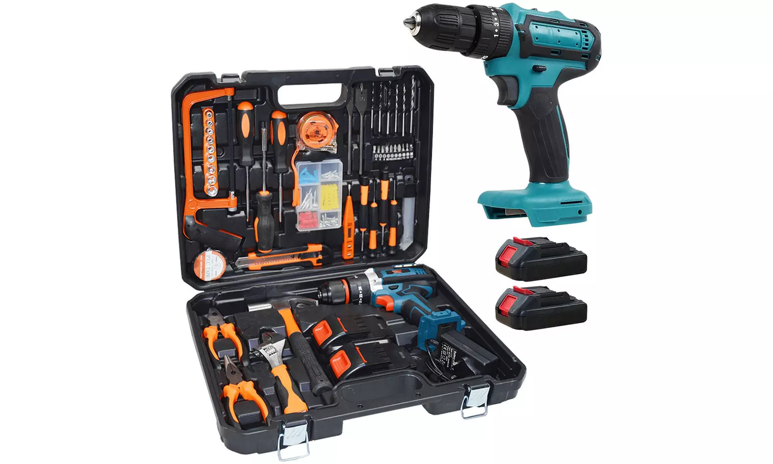 Accuboormachine met accessoires