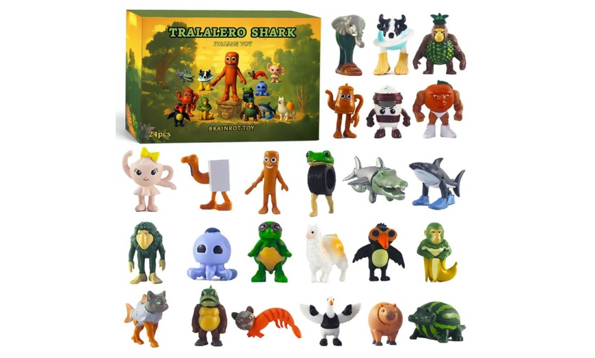 Image 1: 24-Piece Italian Brainrot Action Figures Advent Calendar