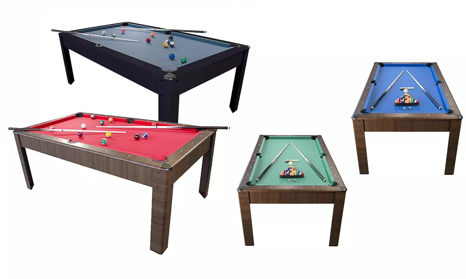MKP Billard Convertible en table avec accessoires pour 6 à 8 personnes, livraison offerte - Primary Image