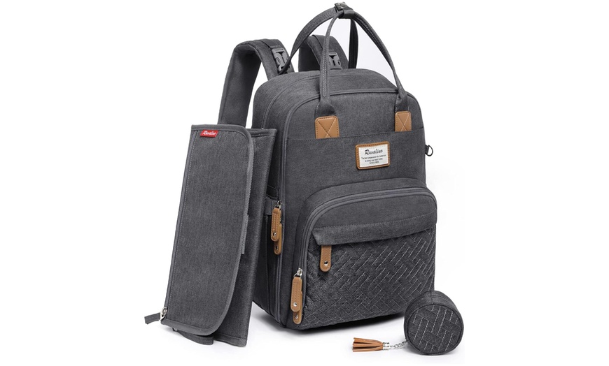 Image 3: Ruvalino Baby Changing Backpack