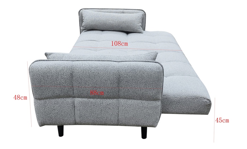Image 19: DS Living Bello 2 Seater Sofa Bed in Grey or Silver