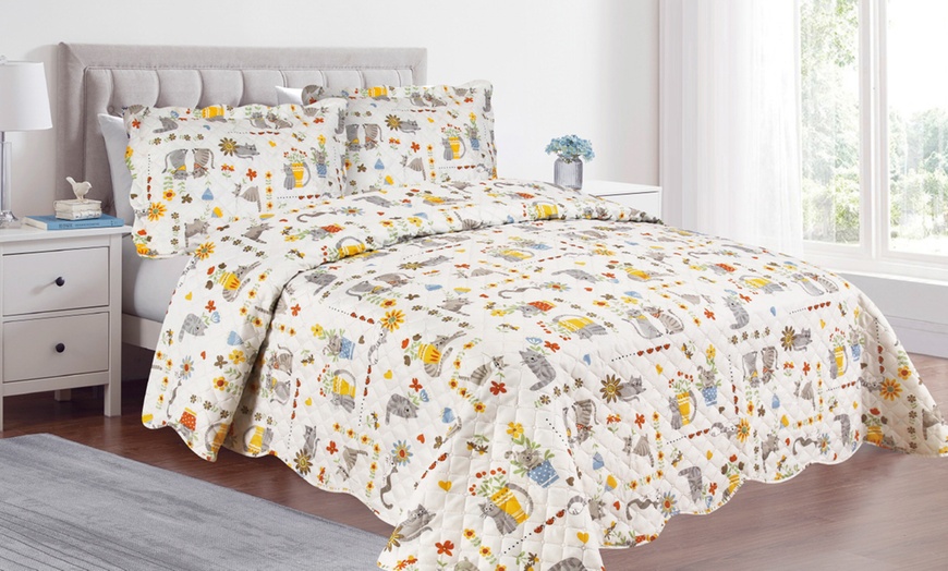 Image 4: Copriletto trapuntato, quilt, primavera, estate, Made in Italy