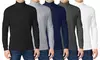(3-Pack) Men's Long Sleeve Turtle Neck T-Shirt (Sizes, S to 2XL)