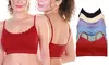 Angelina Women's Seamless Bralette with Adjustable Straps (6-Pack)
