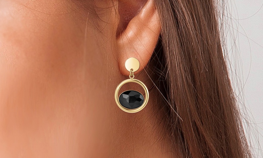 Image 11: Pendientes decorados con cristales brillantes, de SC Crystal