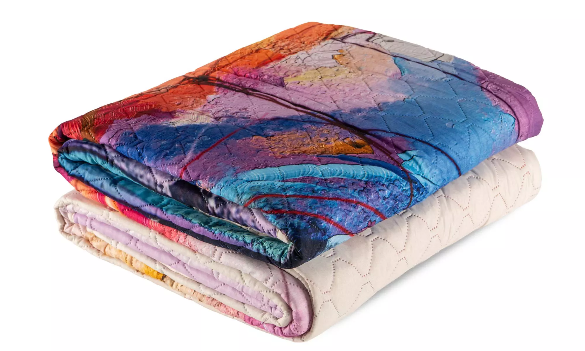 Leichte Steppdecke mit 3D-Digitaldruck für Queen-Size-Bett