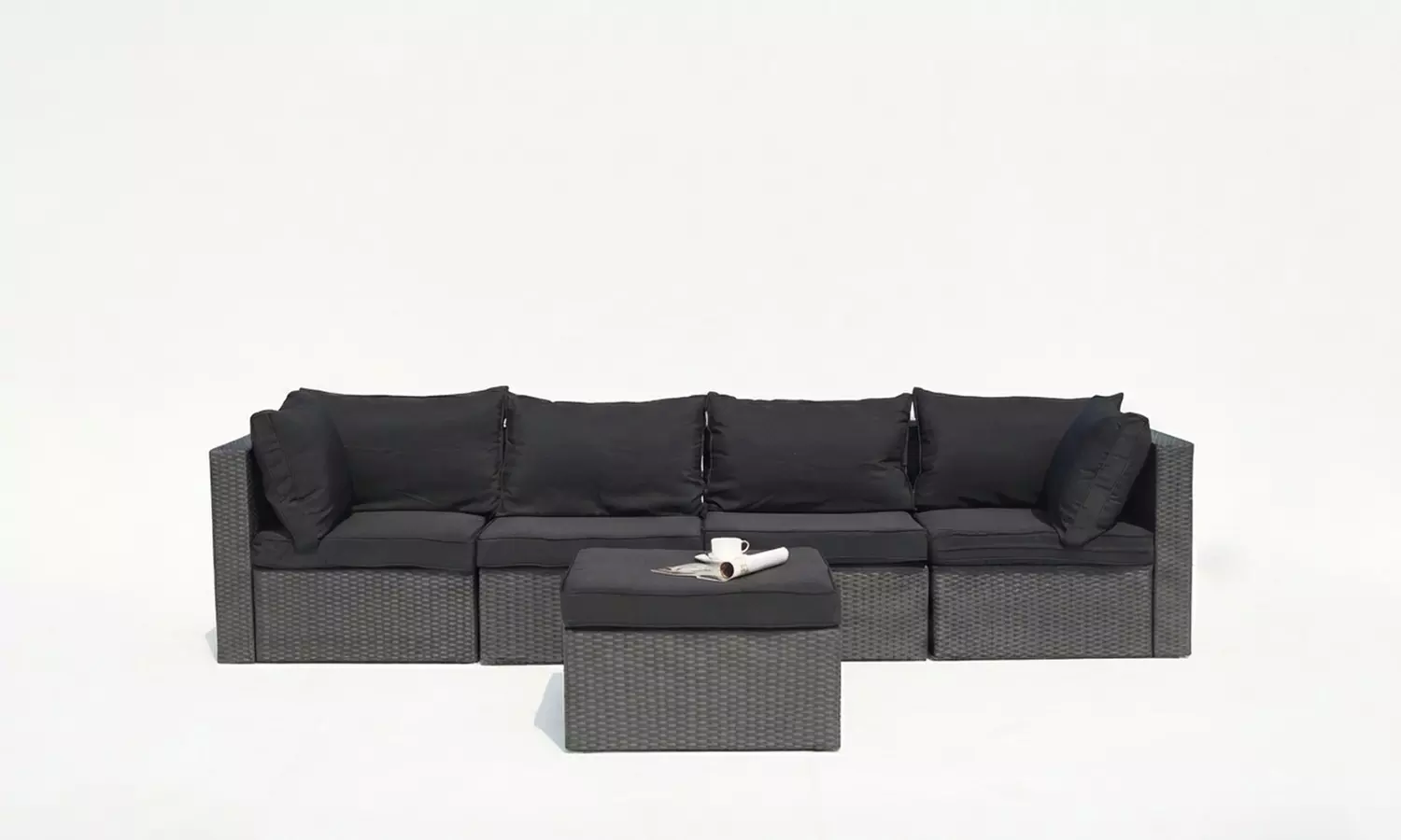 Salon de jardin modulable Kocoon 5 places en résine tressée