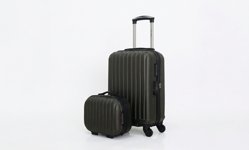 Image 6: Lot de 2 valises "Wave" comprenant une valise cabine et un vanity-case