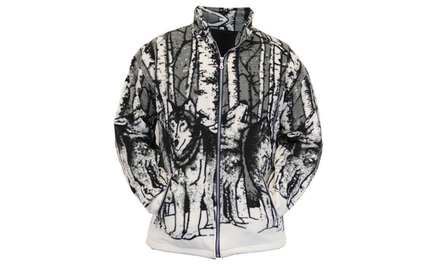 Image 12: Animal Fleece Printed Jacket