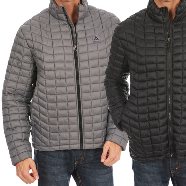 reebok men's midweight quilted puffer jacket