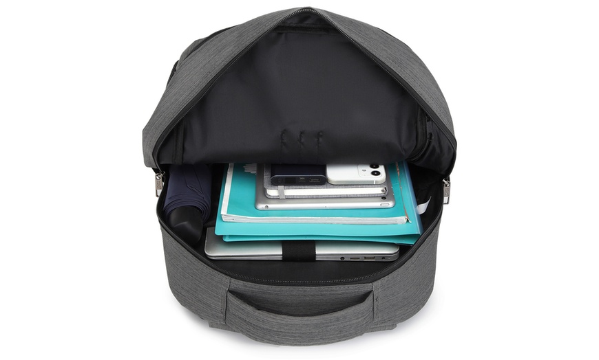 Image 14: KONO Travel Backpack Business Bag with USB Port and Laptop Compartment