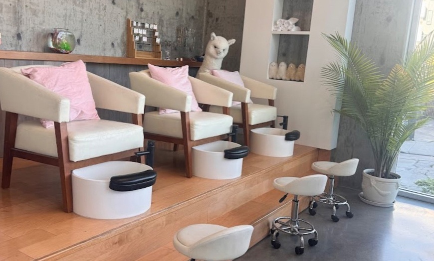 Image 1: Gel Manicure or/and Gel Pedicure Or Gel X or Natural Nail Gel Builder