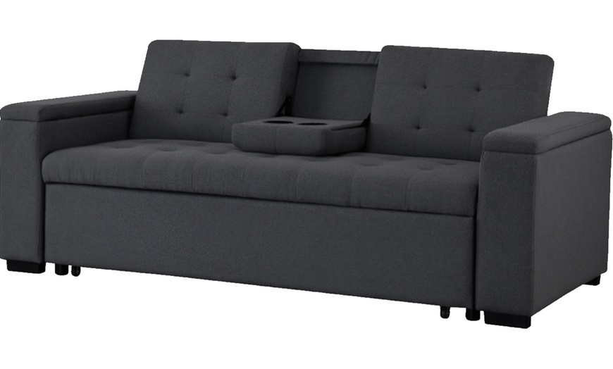 Image 28: Canapé convertible "Tilia" 3 places en tissu Kocoon