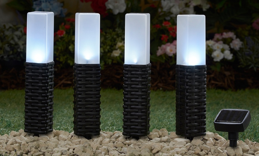 Image 2: Solar-Powered LED Post Lights