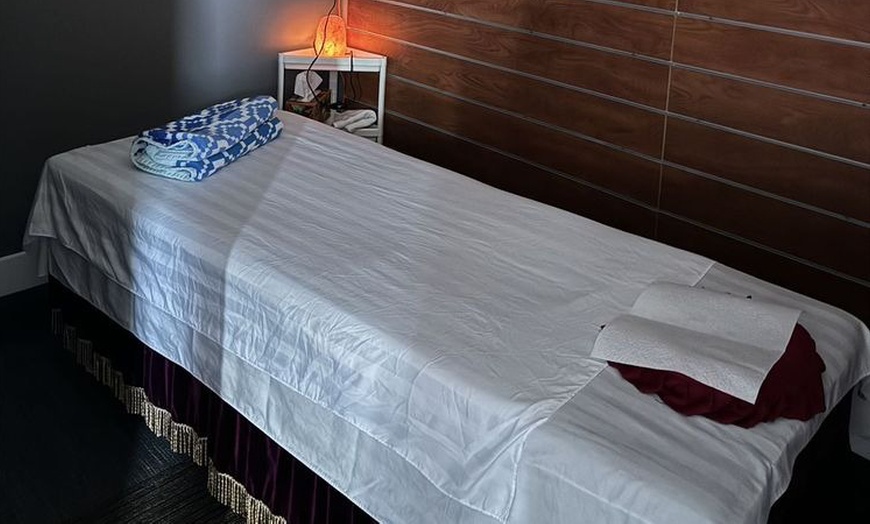 Image 9: Back & Foot Combo Massages for 1 or 2 w/CBD Oil + Optional Hot Stones