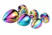 Rainbow Anal Plug Stainless Steel Metal Jewel Stimulation Toys  - Second Medium
