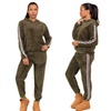 Image 4: Soft Touch Velour Hooded Loungewear Suit