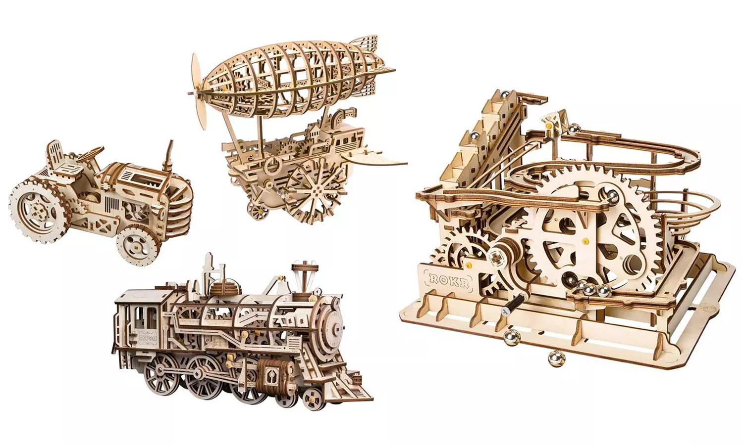 DIY 3D Wooden Mechanical Moving Gears Model Kit - Primary Image