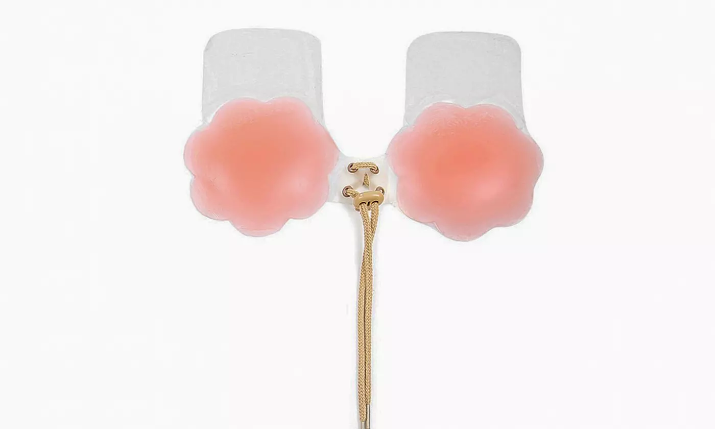 Silicone Invisible Gel Bras Sticky Strapless Nipple Cover Push-Up Bras 