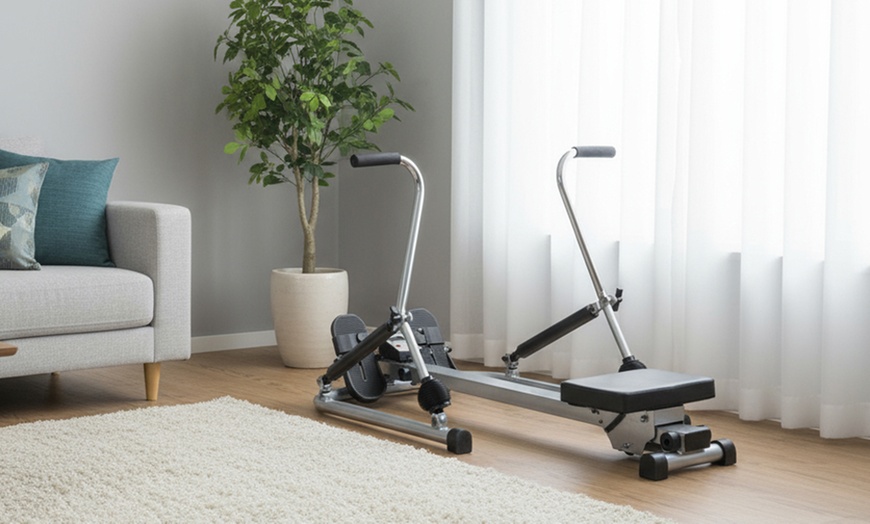 Image 2: Máquina de fitness de remo para casa con pantalla LCD