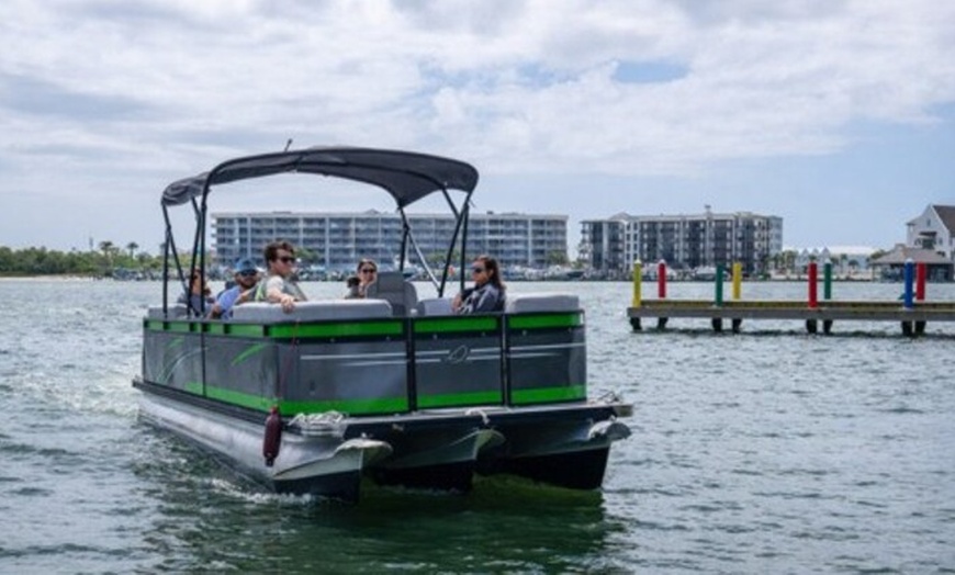 Image 3: Tritoon Boat Rentals for Water Exploration and Relaxation