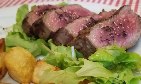 Menu con tagliata di Fassona piemontese e vino per 2 o 3 persone all'Osteria Al Municipio (sconto fino a 68%)