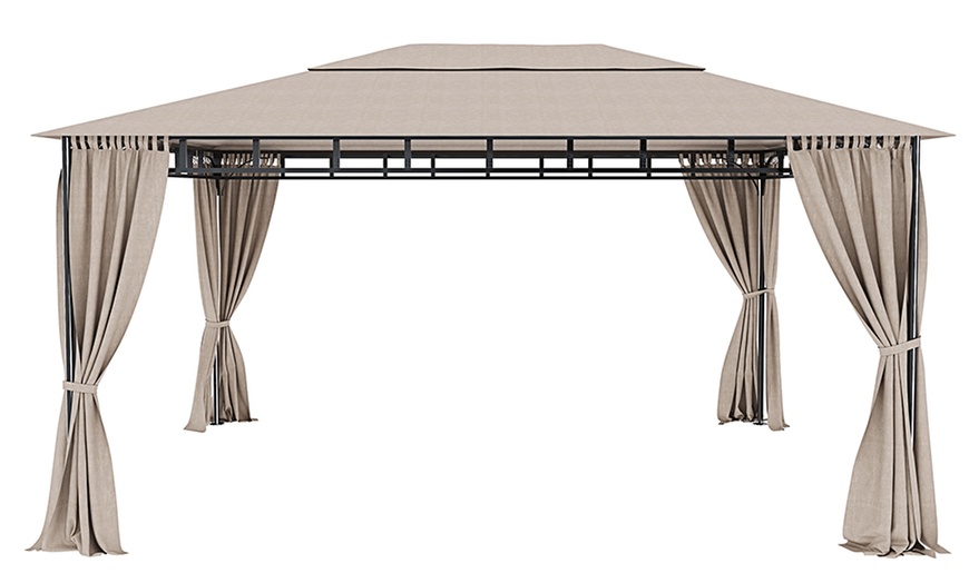 Image 4: Gazebo da giardino con tende laterali