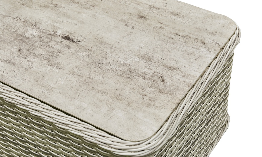 Image 4: 5 Seater Rattan-Effect Lounge Set