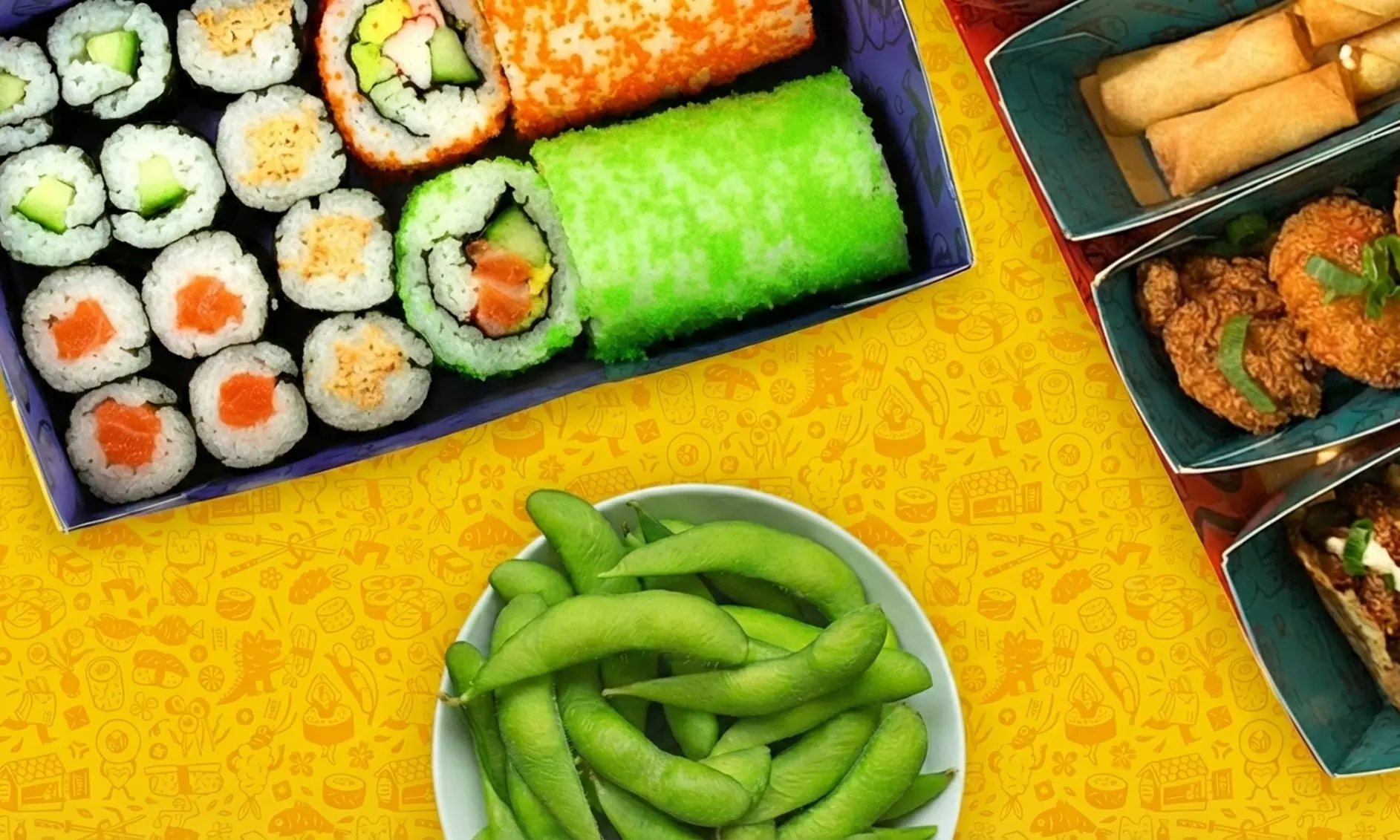 Happiness that sticks: sushibox of poke bowl met snack afhalen