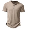 Image 7: Men's Solid Colour Henley Collar Polo T-Shirt