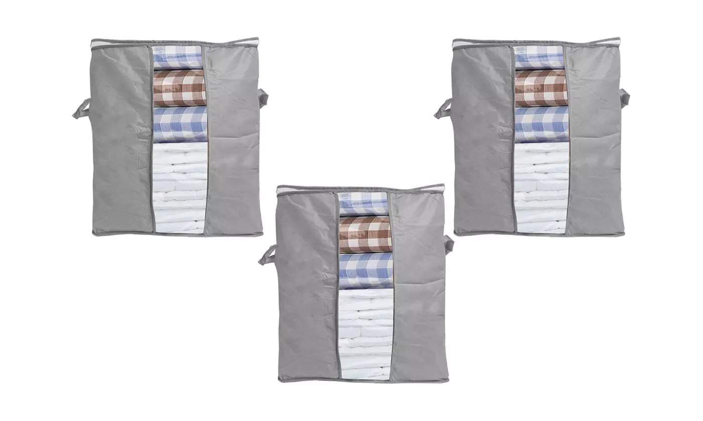 Foldable Storage Bag Clothes Blanket Quilt Closet Sweater Organizer Boxes Bags