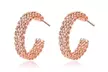 Love At First Sight Sterling Silver Plated Cross Link Earrings - Second Medium