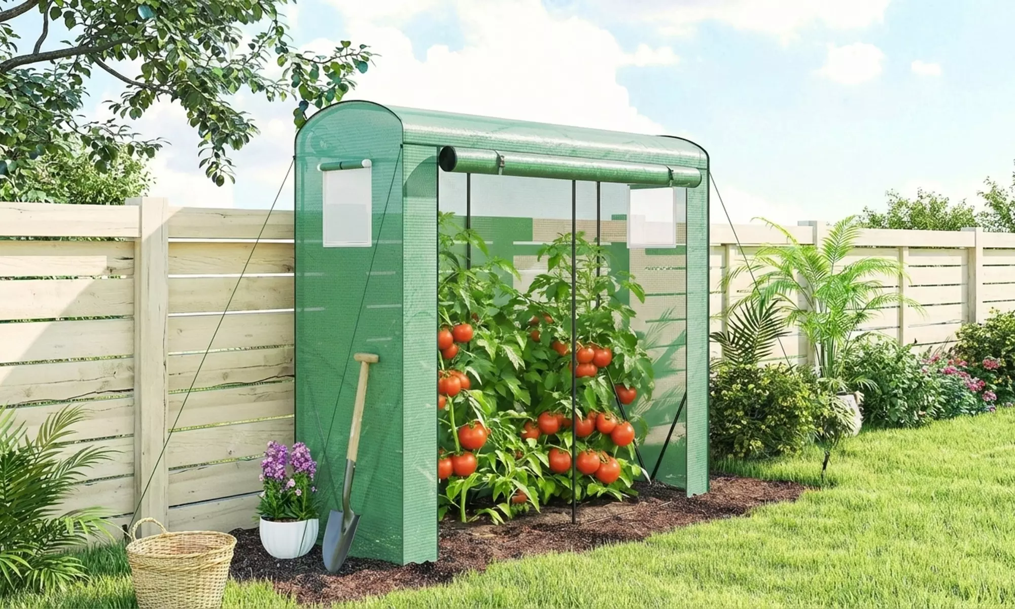 Outsunny Portable Indoor and Outdoor Green House with PE Cover