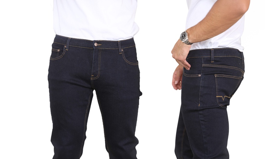 Image 3: MYT Men's Straight Leg Regular Fit Hyper Stretch Jeans