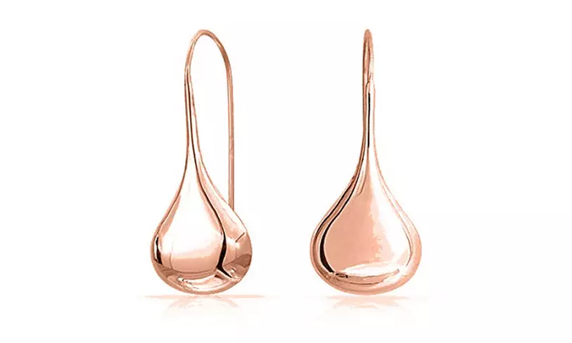 Italian Sterling Silver Puffed Teardrop Earrings