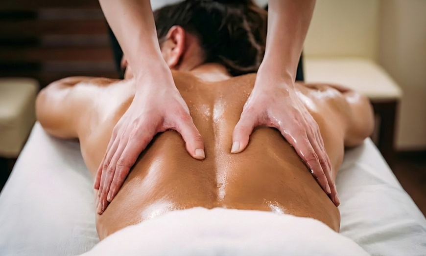 Image 6: Couples Massage with Foot Bath or Rejuvenating Red Light Therapy