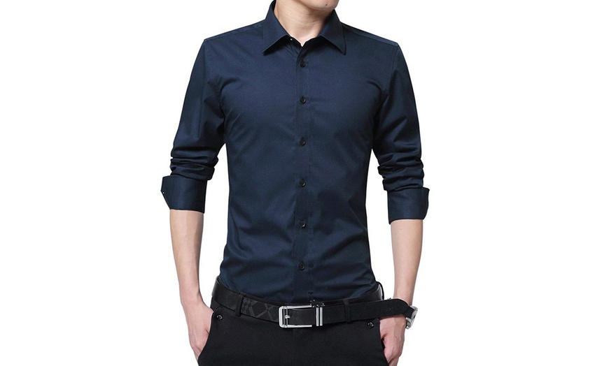 Image 7: Camicia da uomo in cotone slim fit