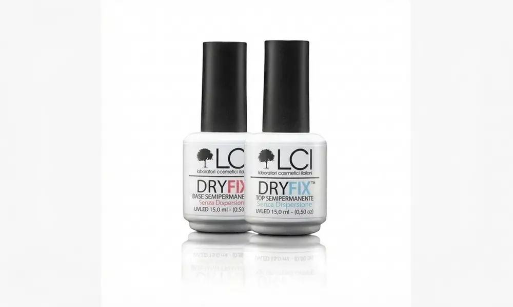 Obtenez des ongles impeccables avec cet ensemble de 1 à 3 Base et Top Coat Dry Fix 15 ml de Lci Cosmetics