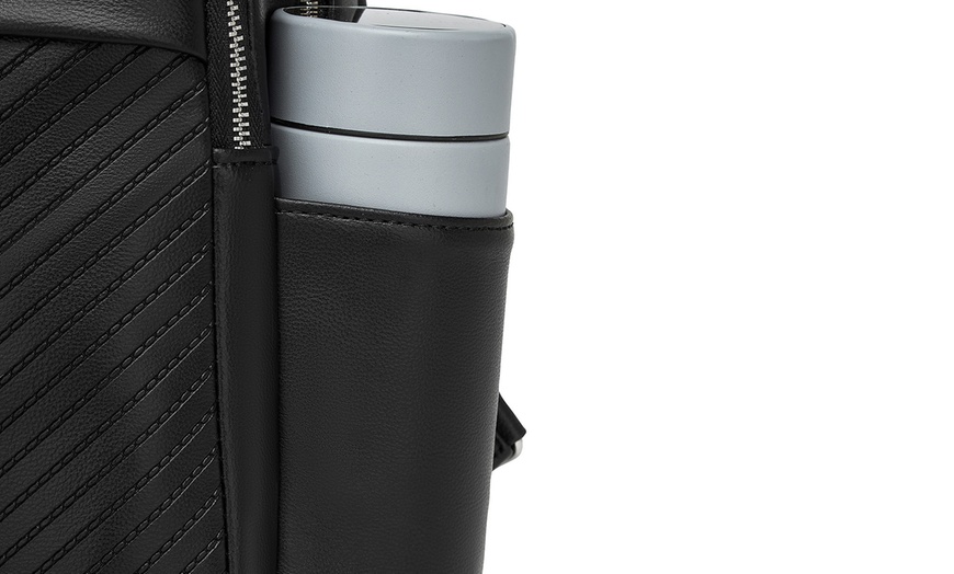 Image 12: Women's PU Leather Backpack