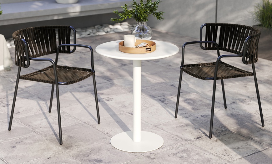 Image 11: HomCom Round Dining Table 