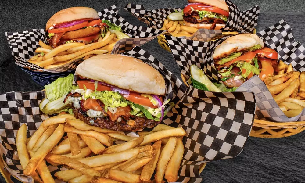 Food and Drink Credit Worth $40 or $80 at a Lively Poker Venue 
