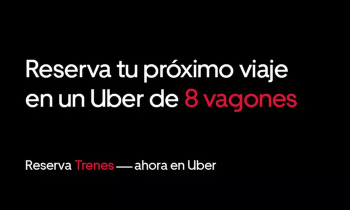 Descuento de 8 € para la compra de tu próximo billete de tren en Uber