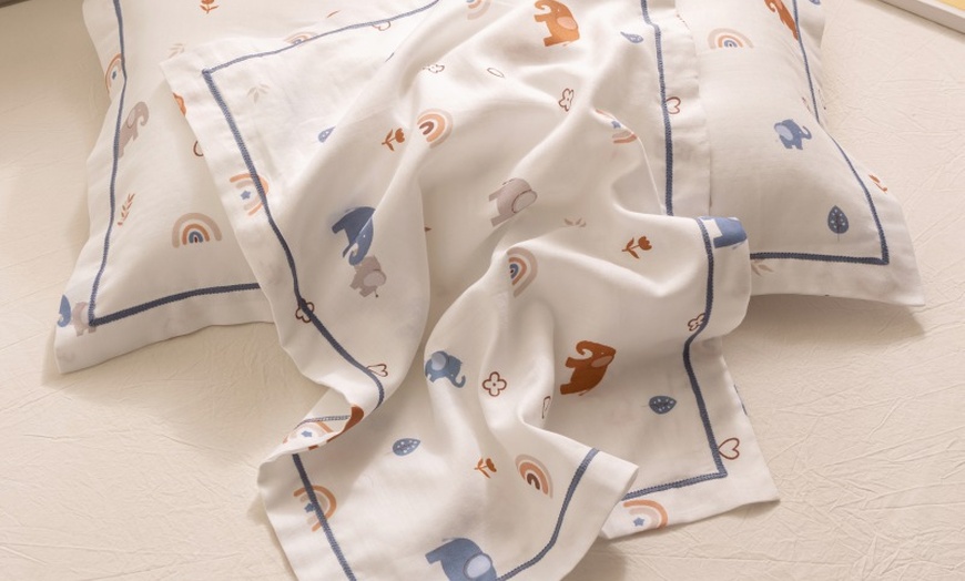 Image 67: Breathable Pure Cotton Kids Pillowcase Pair