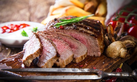 Pavé de bœuf (300 gr) sur pierre, option entrée ou dessert pour 2 ou 4 pers. dès 26,50 € au Bacchus à Flémalle